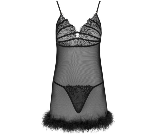 LIVCO CORSETTI FASHION - ZERUNAM SET BABYDOLL + BLACK THONG