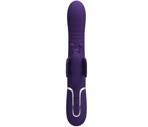 PRETTY LOVE - MULTIFUNCTION RABBIT VIBRATOR 4 IN 1 BUTTERFLY PURPLE