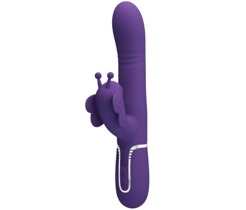 PRETTY LOVE - MULTIFUNCTION RABBIT VIBRATOR 4 IN 1 BUTTERFLY PURPLE