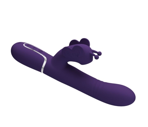 PRETTY LOVE - MULTIFUNCTION RABBIT VIBRATOR 4 IN 1 BUTTERFLY PURPLE