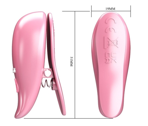 PRETTY LOVE - LEAF PINZAS VIBRATORIAS PARA PEZONES ROSA