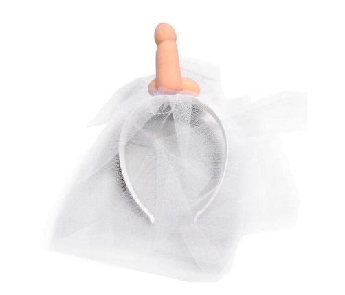 DIABLO PICANTE - WHITE BRIDAL VEIL WITH PENIS