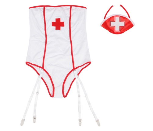 SUBBLIME - SEXY NURSE COSTUME WITH TEDDY S/M