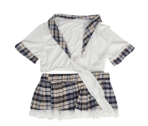 SUBBLIME - SEXY SCHOOLGIRL COSTUME TOP AND SKIRT S/M