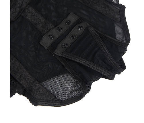 SUBBLIME - TEDDY WITH GARTER STRAP DETAIL CHEST BLACK S/M