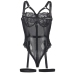 SUBBLIME - TEDDY WITH GARTER STRAP DETAIL CHEST BLACK L/XL