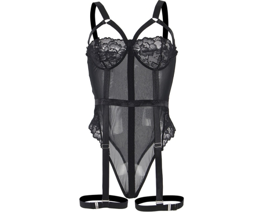 SUBBLIME - TEDDY WITH GARTER STRAP DETAIL CHEST BLACK L/XL