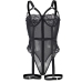 SUBBLIME - TEDDY WITH GARTER STRAP DETAIL CHEST BLACK L/XL
