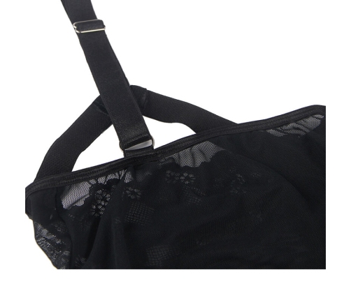 SUBBLIME - TEDDY WITH GARTER STRAP DETAIL CHEST BLACK L/XL