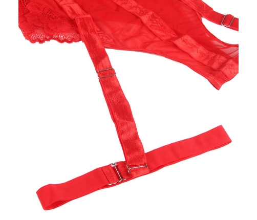 SUBBLIME - TEDDY WITH GARTER STRAP DETAIL CHEST RED L/XL