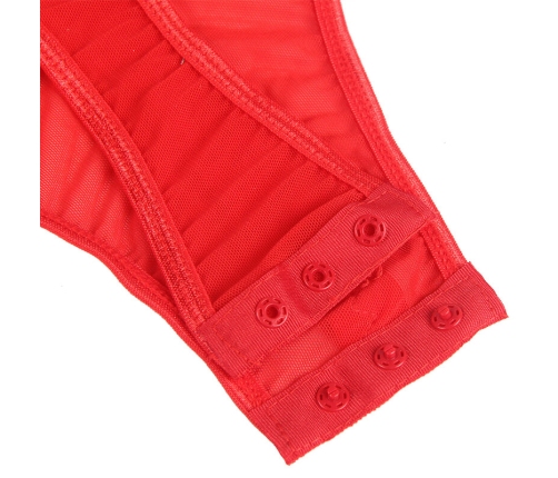 SUBBLIME - TEDDY WITH GARTER STRAP DETAIL CHEST RED L/XL