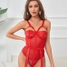 SUBBLIME - TEDDY WITH GARTER STRAP DETAIL CHEST RED L/XL