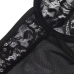 SUBBLIME - TEDDY WITH GARTER WITH LACE DETAIL AND STRIPS BLACK L/XL