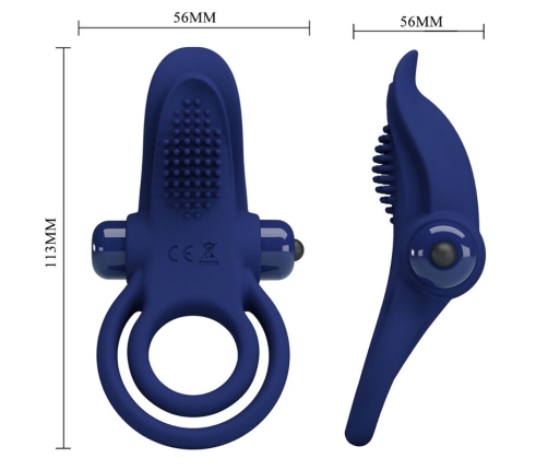 PRETTY LOVE - BRONSON DOUBLE RING WITH VIBRATION BLUE