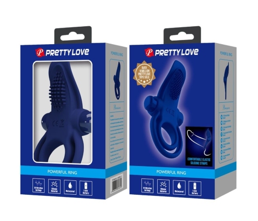 PRETTY LOVE - BRONSON DOUBLE RING WITH VIBRATION BLUE