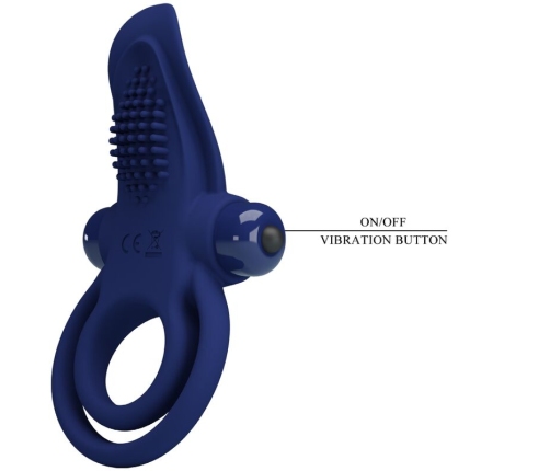 PRETTY LOVE - BRONSON DOUBLE RING WITH VIBRATION BLUE