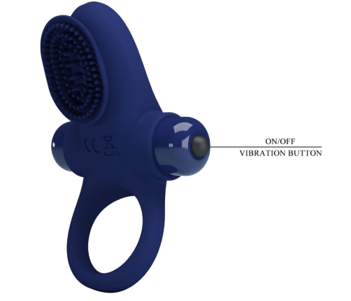 PRETTY LOVE - PALLE RING WITH VIBRATION BLUE
