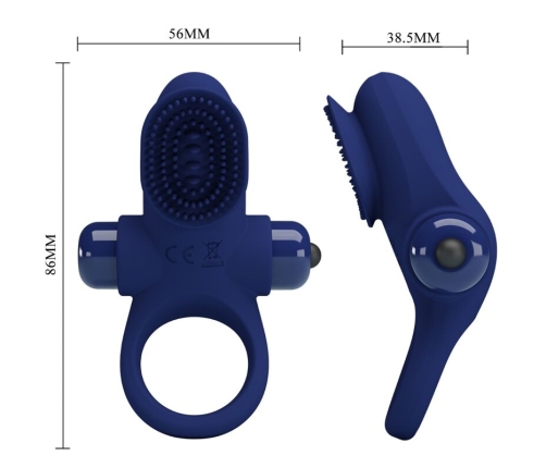 PRETTY LOVE - PALLE RING WITH VIBRATION BLUE