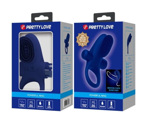 PRETTY LOVE - PALLE RING WITH VIBRATION BLUE