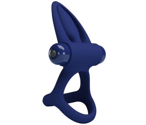 PRETTY LOVE - MAT DOUBLE RING WITH VIBRATION & STIMULATOR BLUE