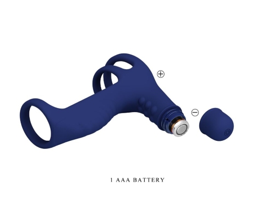PRETTY LOVE - ELISH VIBRATING RING WITH EXTENSION BLUE