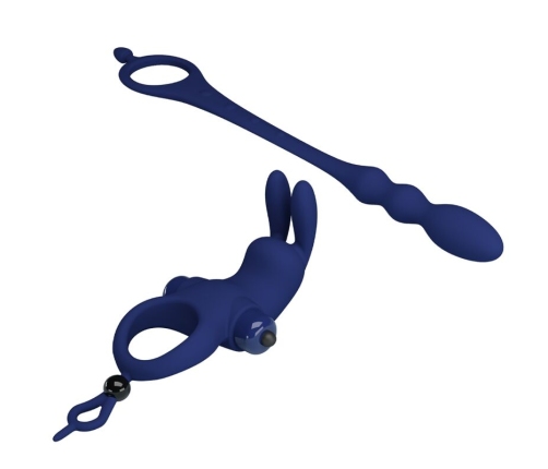 PRETTY LOVE - AYAD ANILLO VIBRADOR RABBIT CON PLUG AZUL