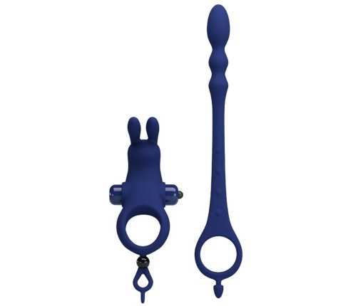 PRETTY LOVE - AYAD ANILLO VIBRADOR RABBIT CON PLUG AZUL