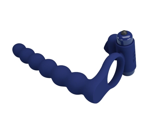 PRETTY LOVE - AJMAL VIBRATING RING WITH PLUG BLUE