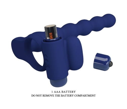 PRETTY LOVE - AJMAL VIBRATING RING WITH PLUG BLUE