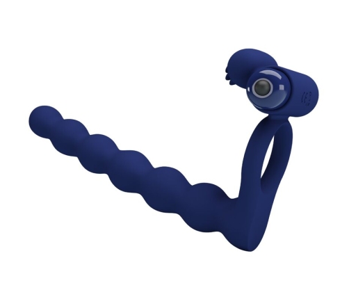 PRETTY LOVE - AJMAL VIBRATING RING WITH PLUG BLUE