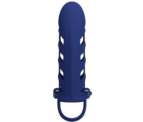 PRETTY LOVE - ALTAF VIBRATOR RING WITH SILICONE SHEATH BLUE
