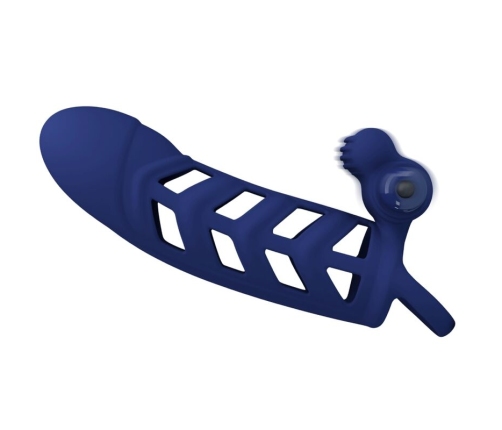 PRETTY LOVE - ALTAF VIBRATOR RING WITH SILICONE SHEATH BLUE