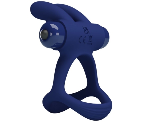 PRETTY LOVE - FRANCISCO DOUBLE VIBRATING RING RABBIT BLUE