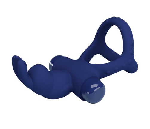 PRETTY LOVE - LUCHITO DOUBLE VIBRATING RING RABBIT BLUE