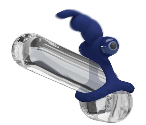 PRETTY LOVE - LUCHITO DOUBLE VIBRATING RING RABBIT BLUE