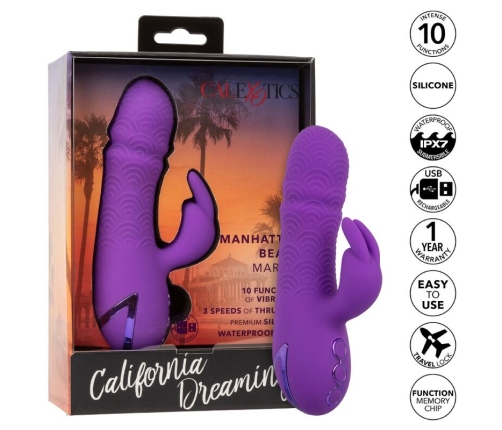 CALEXOTICS - MANHATTAN BEACH MARVEL VIBRATOR RABBIT PURPLE BY CALIFORNIA DREAMING