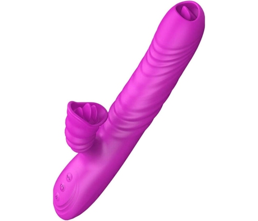 ARMONY - ANGELIA MULTIFUNCTION VIBRATOR DOUBLE TONGUE VIOLET HEAT EFFECT