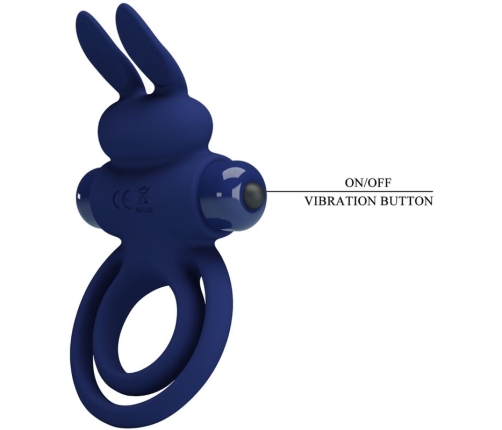PRETTY LOVE - DAREY DOUBLE VIBRATING RING RABBIT BLUE