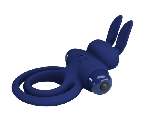 PRETTY LOVE - DAREY DOUBLE VIBRATING RING RABBIT BLUE
