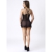 LIVCO CORSETTI FASHION - ANTONELLA LC 20203 BABYDOLL + THONG BLACK S/M