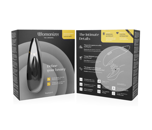 WOMANIZER - PREMIUM 2 ESTIMULADOR DE CLÍTORIS NEGRO