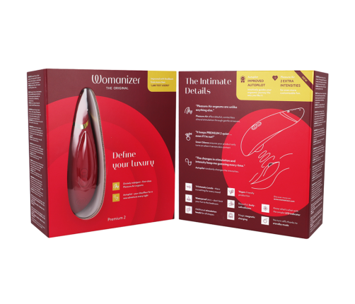 WOMANIZER - PREMIUM 2 CLITORAL STIMULATOR BORDEAUX