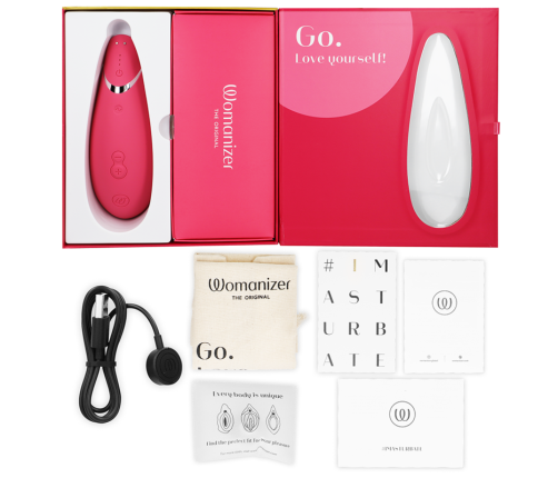 WOMANIZER - PREMIUM 2 CLITORAL STIMULATOR RASPBERRY