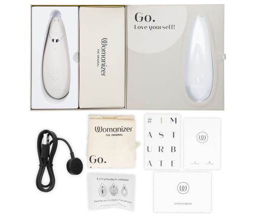 WOMANIZER - PREMIUM 2 CLITORAL STIMULATOR WARM GRAY