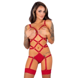 LIVCO CORSETTI FASHION - THIARA LC 20213 SET BODY + STOCKINGS RED S/M LIVCO CORSETTI FASHION - THIARA LC 20213 SET BODY + STOCKINGS RED S/M
