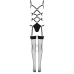 LIVCO CORSETTI FASHION - THIARA LC 20213 SET BODY + STOCKINGS BLACK S/M