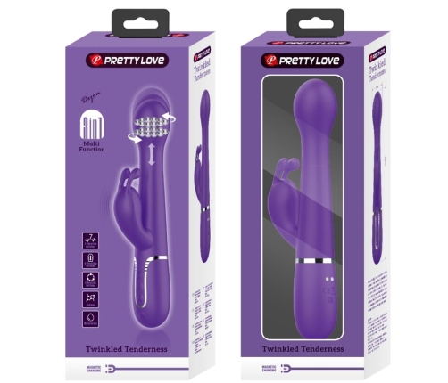 PRETTY LOVE - DEJON VIBRADOR RABBIT 3 EN 1 MULTIFUNCIÓN MORADO