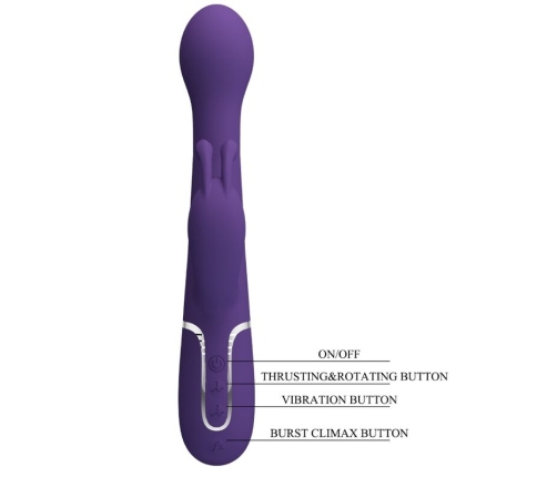 PRETTY LOVE - DEJON VIBRADOR RABBIT 3 EN 1 MULTIFUNCIÓN MORADO