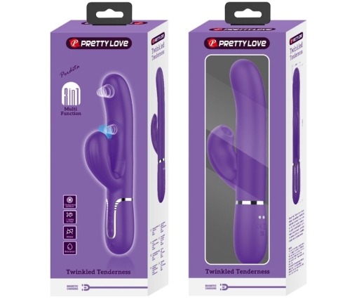 PRETTY LOVE - PERLITA VIBRADOR PUNTO G 3 EN 1 MULTIFUNCIÓN MORADO