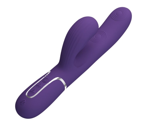 PRETTY LOVE - PERLITA VIBRADOR PUNTO G 3 EN 1 MULTIFUNCIÓN MORADO